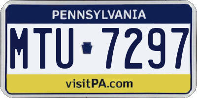 PA license plate MTU7297