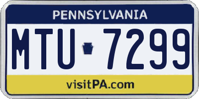 PA license plate MTU7299