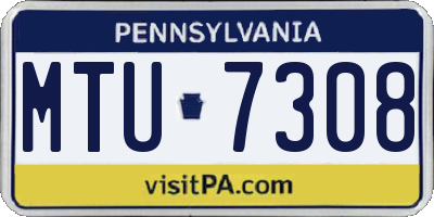 PA license plate MTU7308