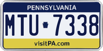 PA license plate MTU7338