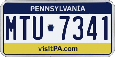 PA license plate MTU7341