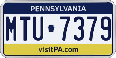 PA license plate MTU7379