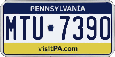 PA license plate MTU7390
