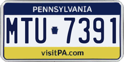 PA license plate MTU7391