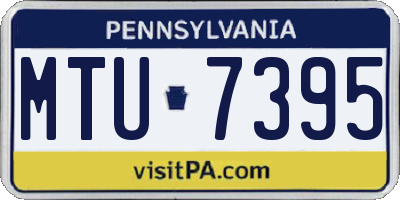 PA license plate MTU7395