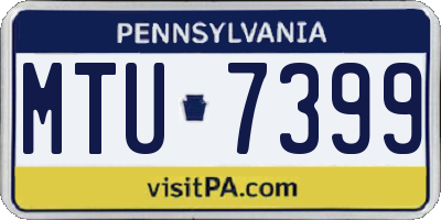 PA license plate MTU7399