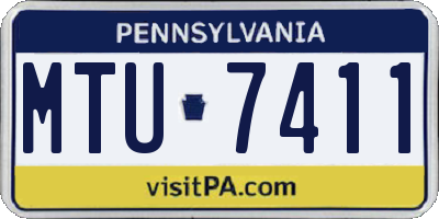 PA license plate MTU7411