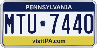 PA license plate MTU7440