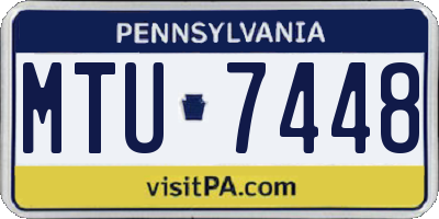 PA license plate MTU7448