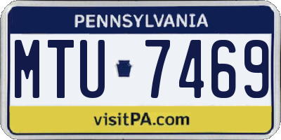 PA license plate MTU7469