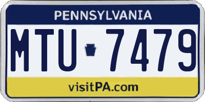 PA license plate MTU7479