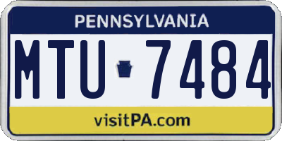 PA license plate MTU7484
