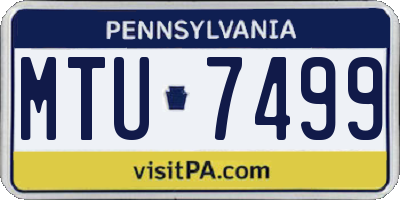 PA license plate MTU7499