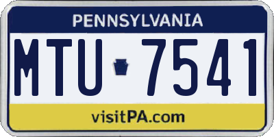 PA license plate MTU7541