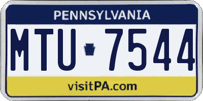 PA license plate MTU7544