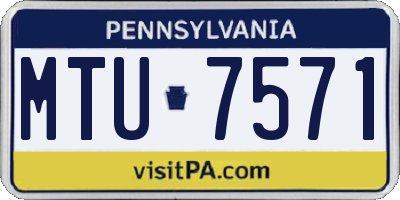 PA license plate MTU7571