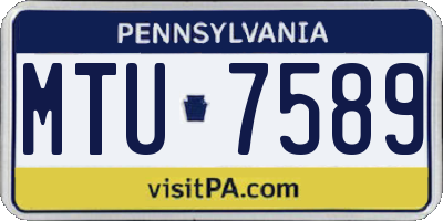 PA license plate MTU7589