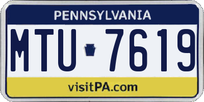 PA license plate MTU7619