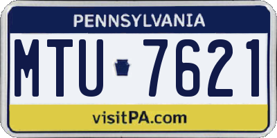 PA license plate MTU7621