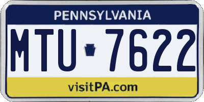 PA license plate MTU7622