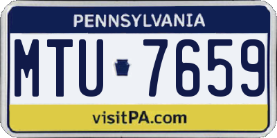 PA license plate MTU7659
