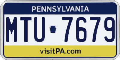 PA license plate MTU7679