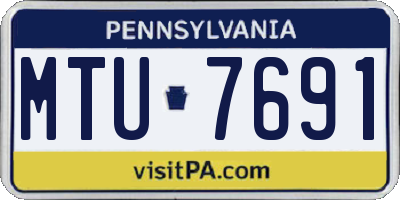 PA license plate MTU7691