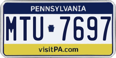 PA license plate MTU7697