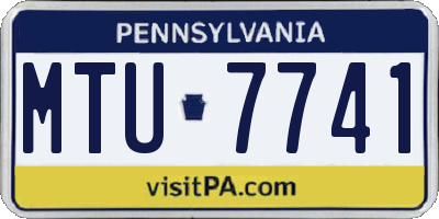 PA license plate MTU7741
