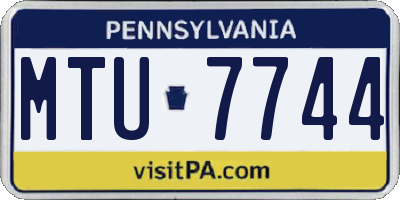 PA license plate MTU7744