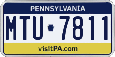 PA license plate MTU7811