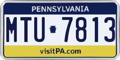 PA license plate MTU7813
