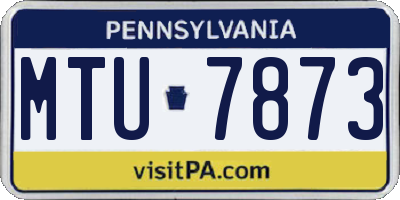 PA license plate MTU7873