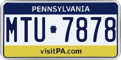 PA license plate MTU7878