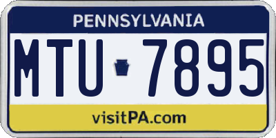 PA license plate MTU7895
