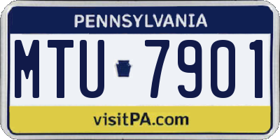 PA license plate MTU7901