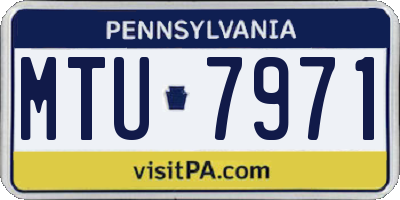 PA license plate MTU7971