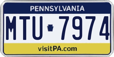 PA license plate MTU7974