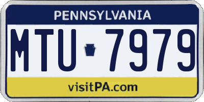 PA license plate MTU7979