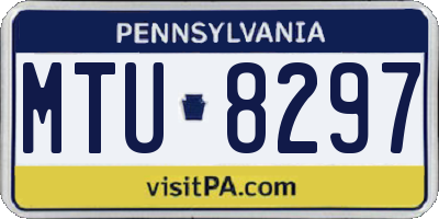 PA license plate MTU8297