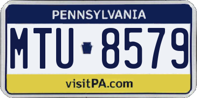 PA license plate MTU8579