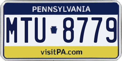 PA license plate MTU8779