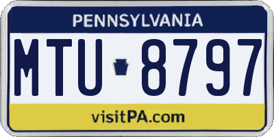 PA license plate MTU8797