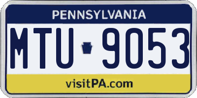 PA license plate MTU9053