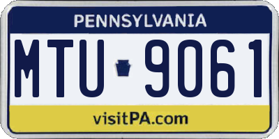 PA license plate MTU9061