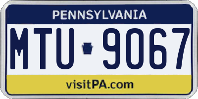 PA license plate MTU9067