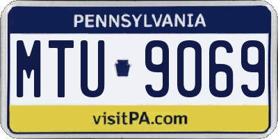 PA license plate MTU9069