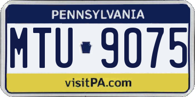 PA license plate MTU9075
