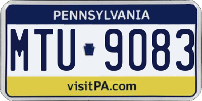 PA license plate MTU9083