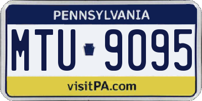 PA license plate MTU9095